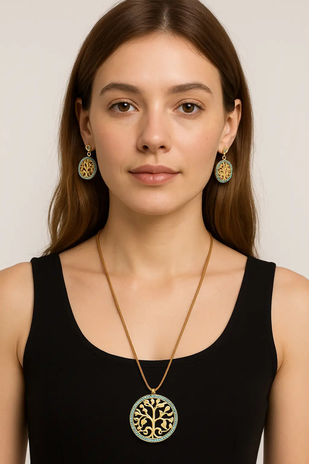 Garnitur vergoldet Türkis GA253