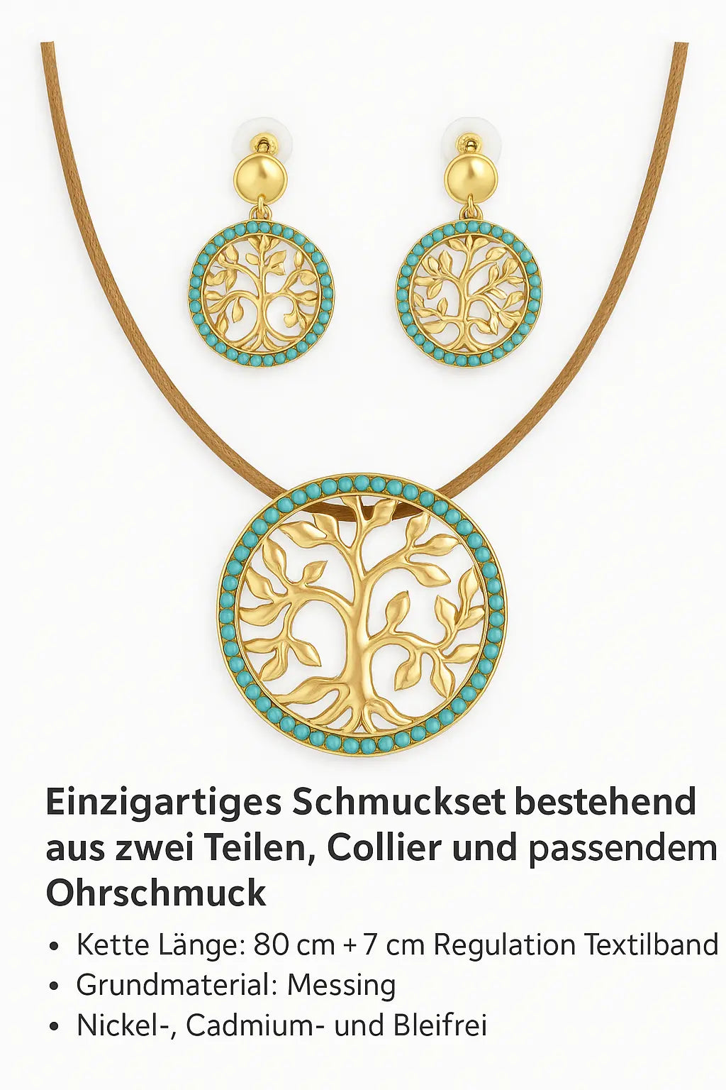 Garnitur vergoldet Türkis GA253