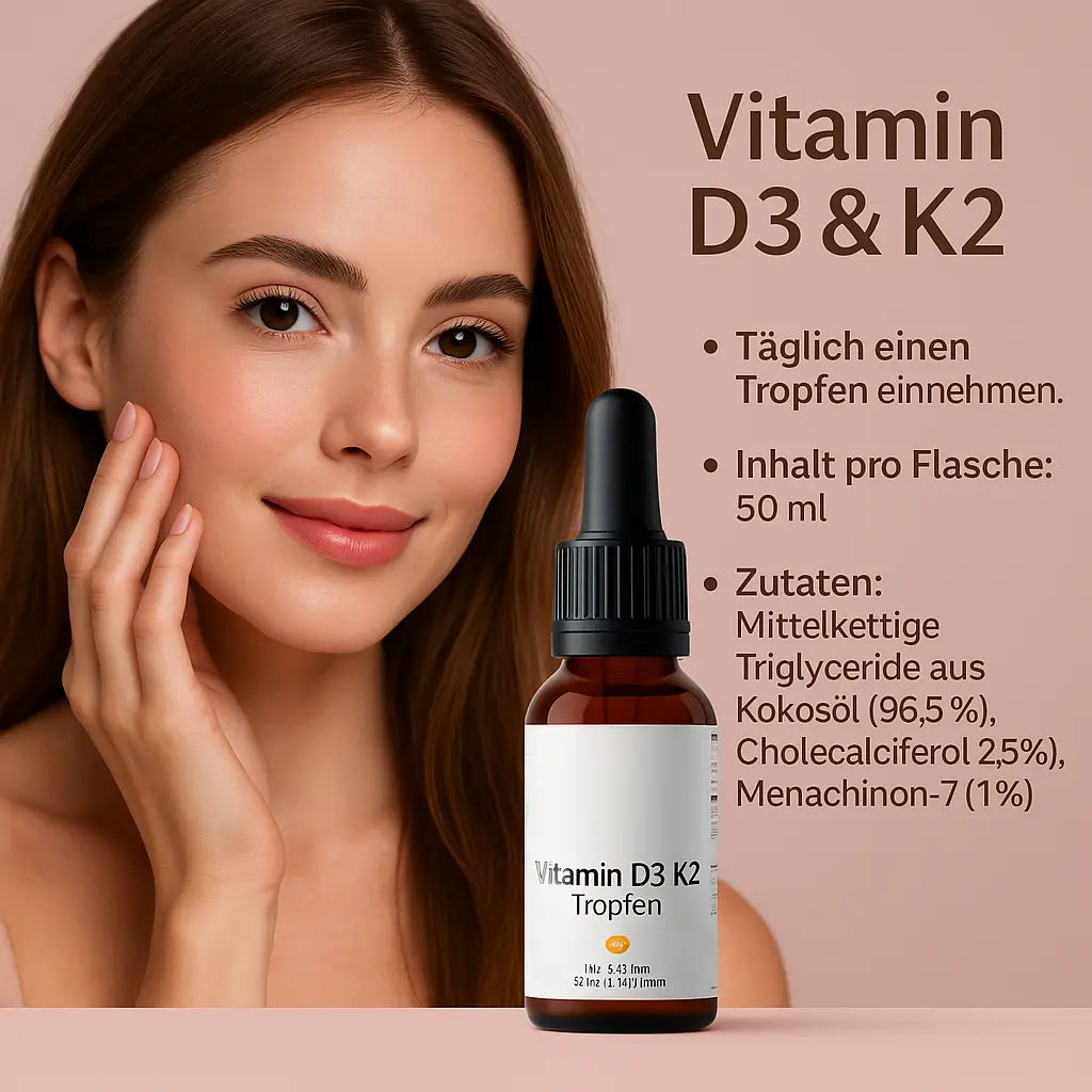 Vitamin D3 + K2 - 1.700 Tropfen (1.000 I.E.) - 50ml