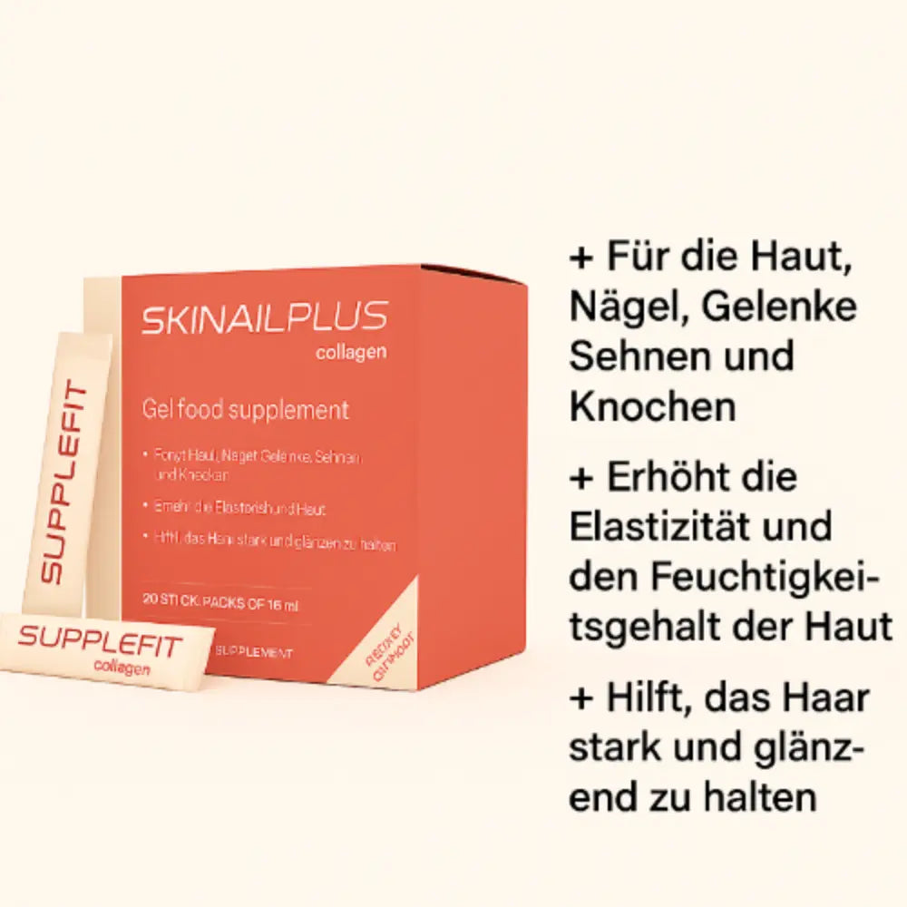 SKINAIL PLUS – Gel-Nahrungsergänzung für Haut, Haare und Nägel mit SKINHELP - 300 ml