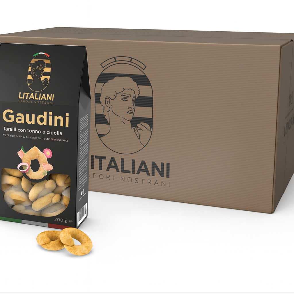 Gaudini – 24 Packungen Taralli mit Thunfisch &amp; Zwiebel 4800 g