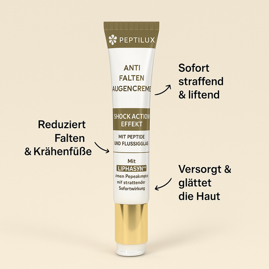 Peptilux – Anti-Falten Augencreme „Shock Action&quot;-Effekt mit LIPHASYN™ -  20 ml - LUX001