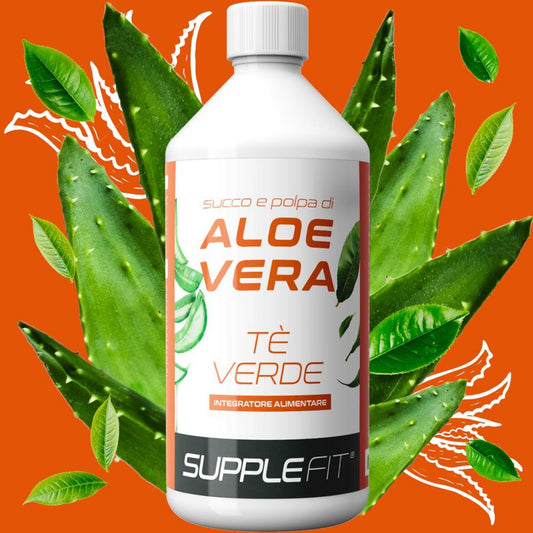 Saft und Fruchtfleisch der ALOE VERA mit grünem Tee – 1 Liter