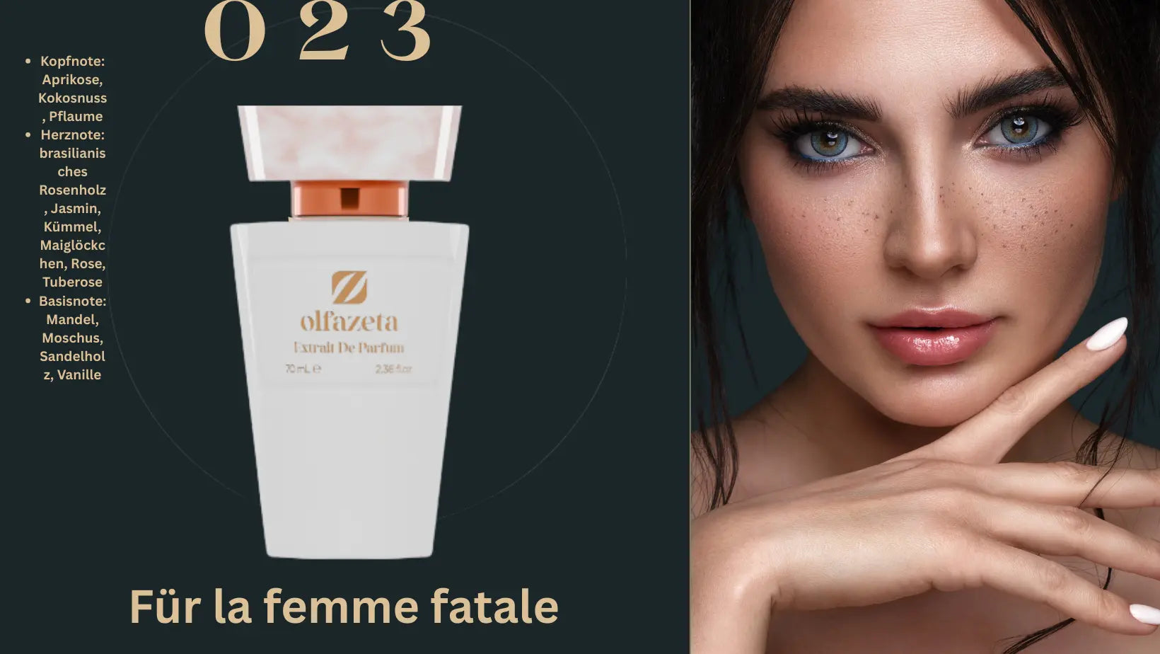 023 - Damenparfüm  Vanille-orientalisch - Aprikose, Kokosnuss, Pflaume- mit 30% Essenz  70 ml Chogan